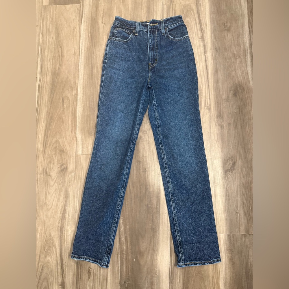 Levi's Dark Blue 70s Straight Leg Women's Jeans, Premium, 23